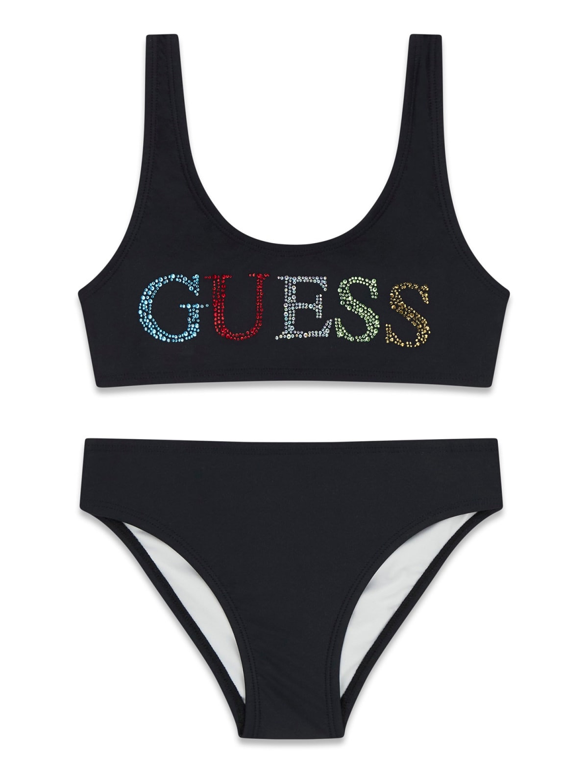 Детски бански от две части в черно Guess
