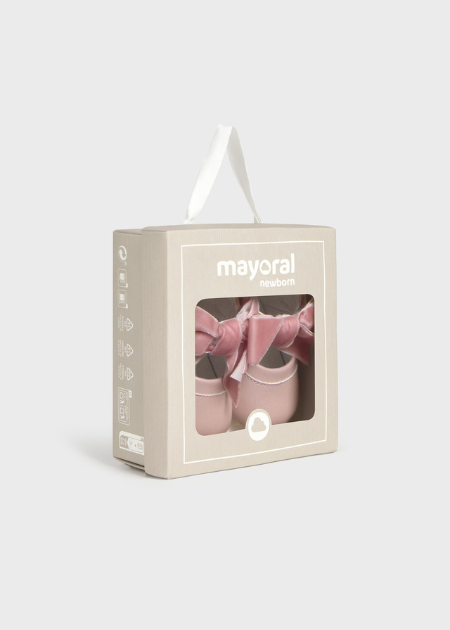 Бебешки буйки в розово с панделка Mayoral - 4