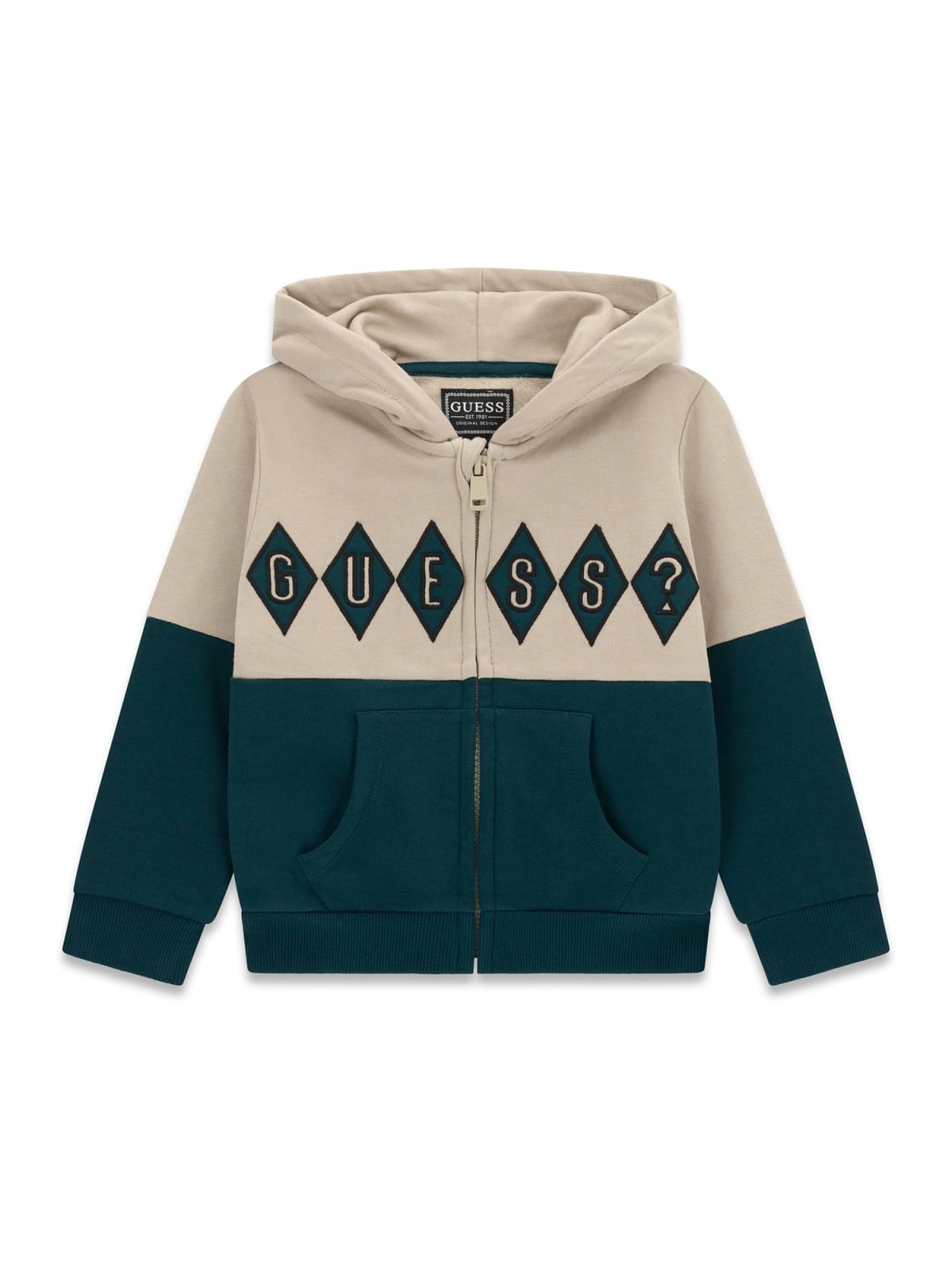 Детски суитшърт в тъмнозелен цвят Guess