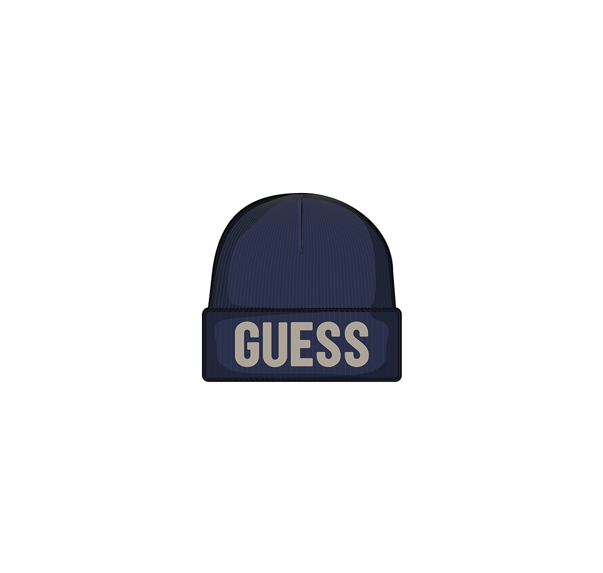 Детска шапка в тъмносин цвят с бродерия Guess