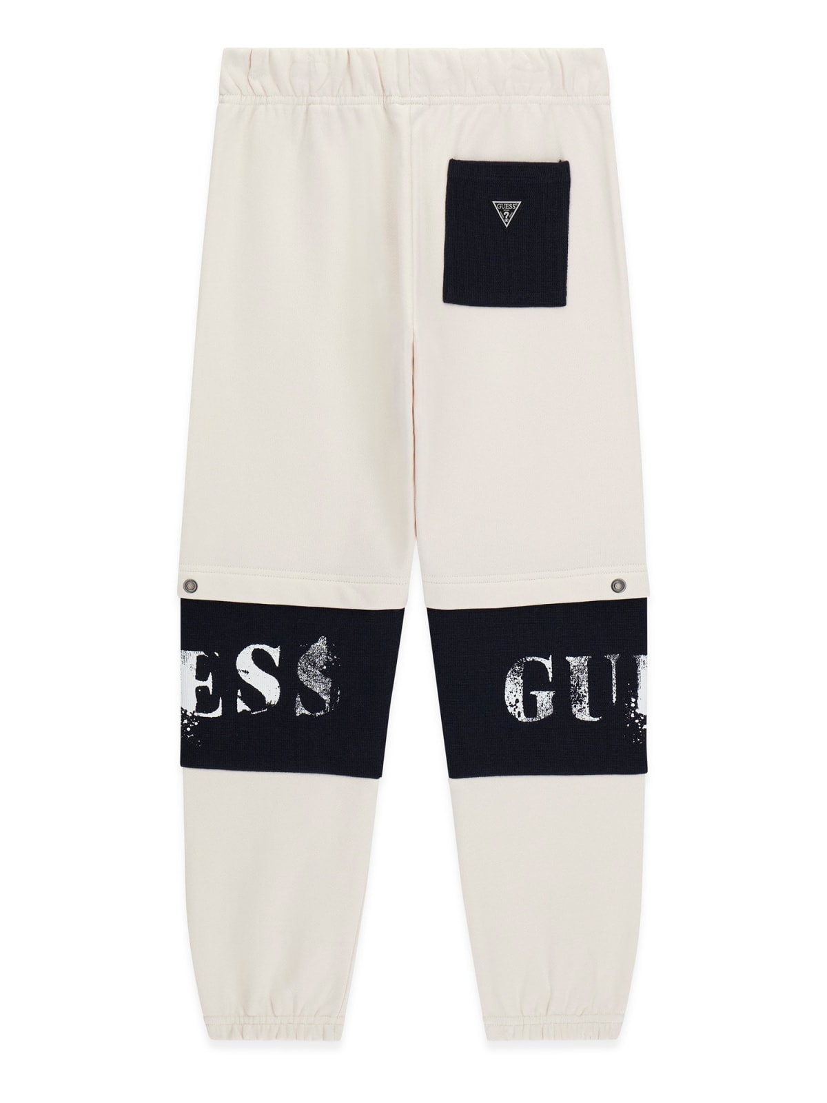 Детско памучно спортно долнище в бял цвят Guess - 2