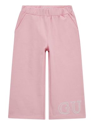 Детско спортно долнище в светлорозов цвят Guess