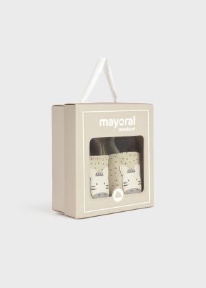 Бебешки буйки за момче в бежово и зелено Mayoral
