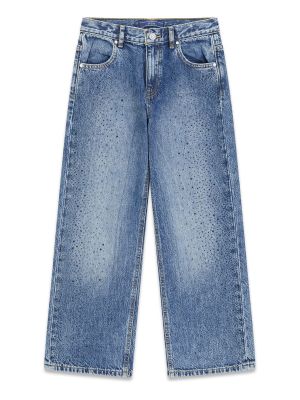 Детски разкроени дънки в светъл деним с камъчета Guess