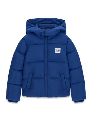 Детско зимно яке с качулка в син цвят Guess