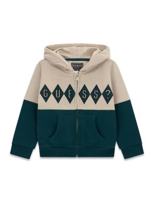 Детски суитшърт в тъмнозелен цвят Guess