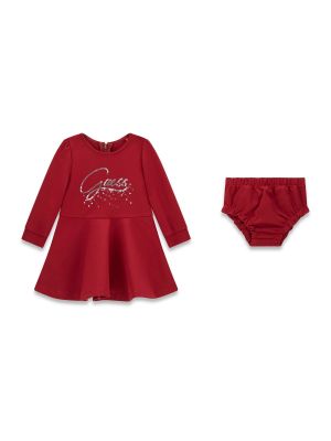 Бебешка рокля в цвят бордо Guess