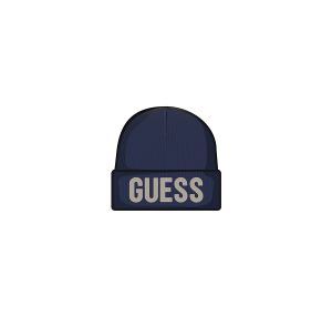 Детска шапка в тъмносин цвят с бродерия Guess