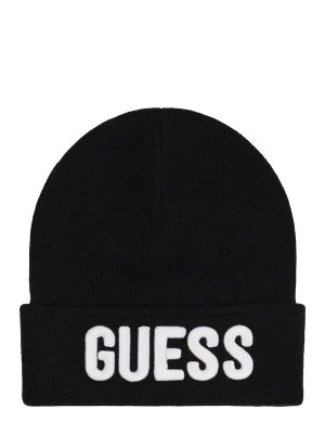 Детска шапка в черен цвят с бродерия Guess