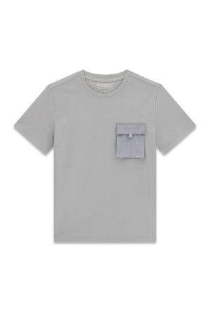 Детска блуза в сив цвят с джобче в предната част Guess
